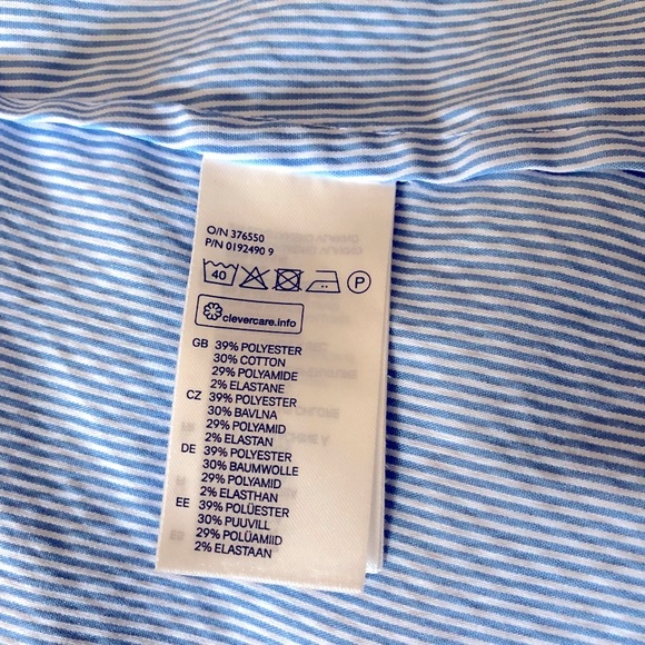 H&M Striped Button Down Blue/White Stripes - Picture 7 of 8